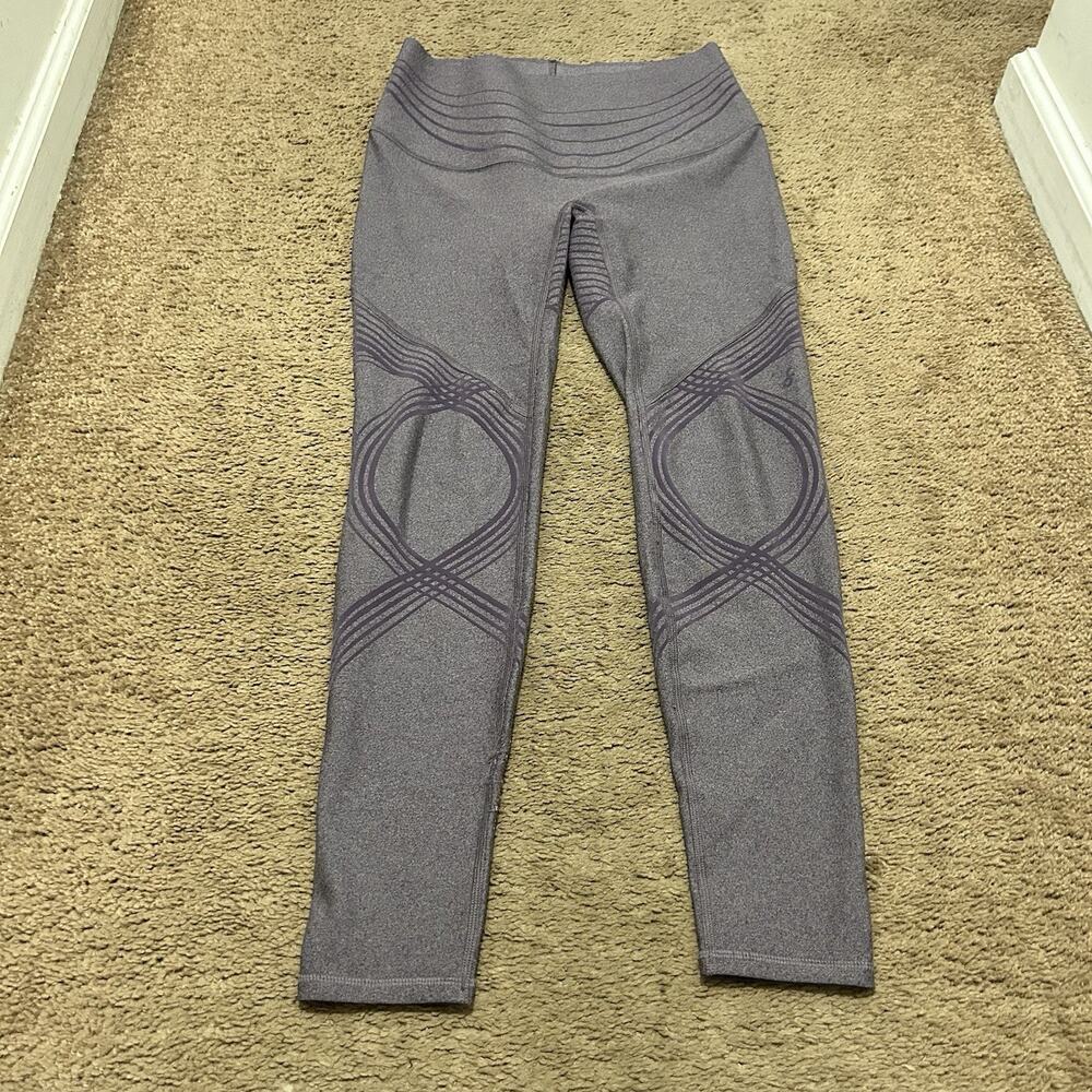 Fanka Womens Body Sculpt Leggings Purple Side Pocket Zip Pocket Athletic Pant